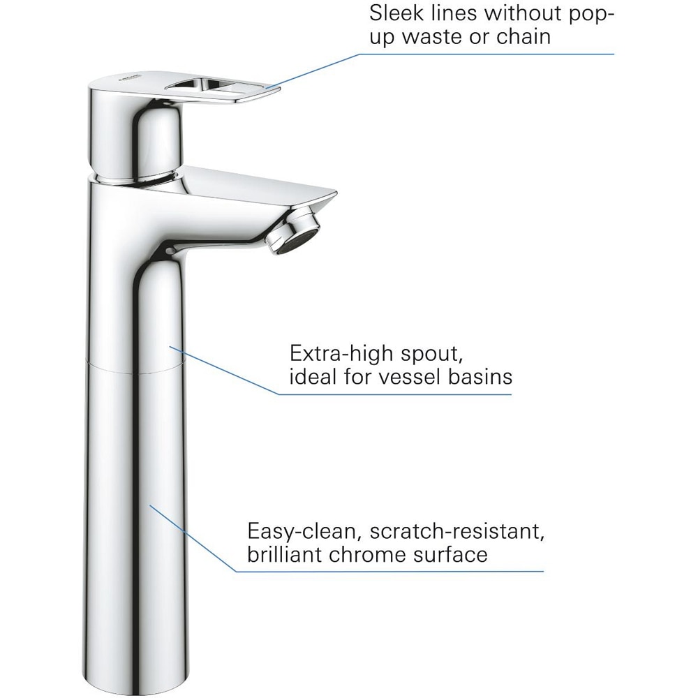 Baterie lavoar GROHE Bauloop 23962001, marimea XL, alama, crom