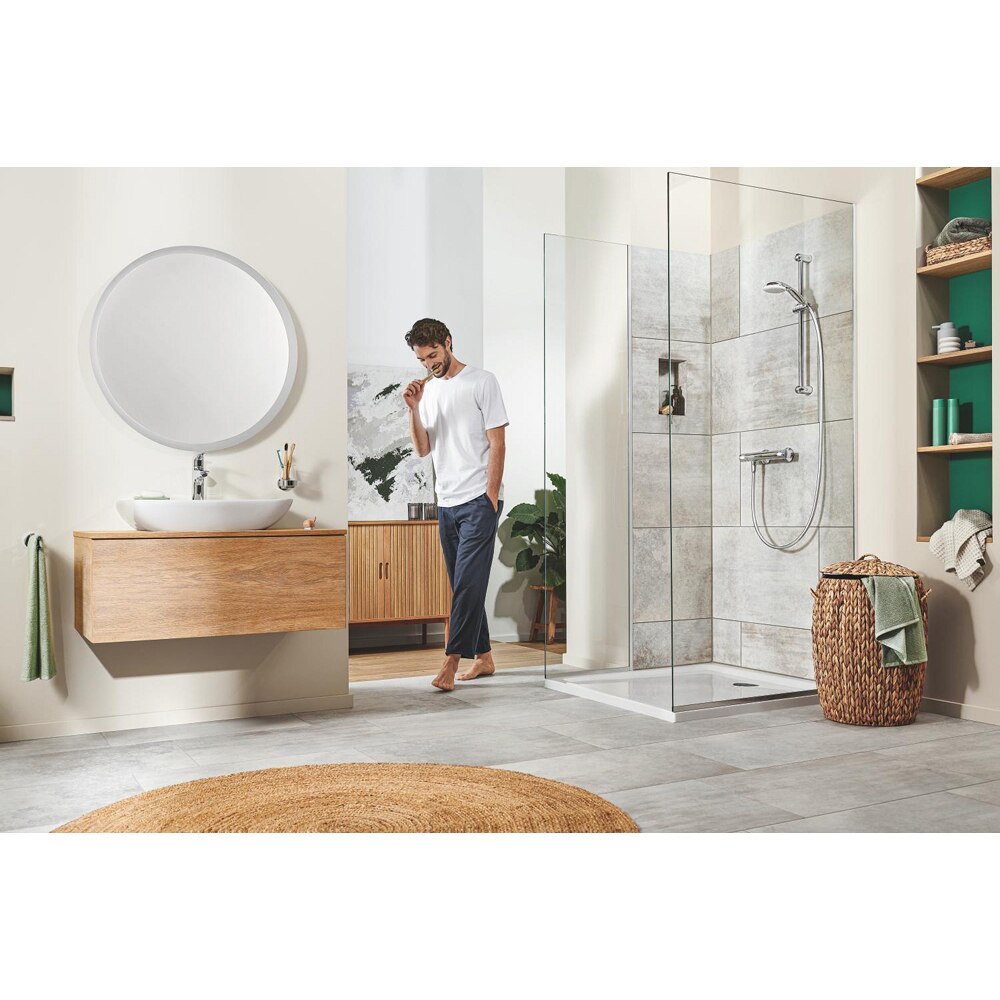 Baterie lavoar GROHE Eurosmart 23976003, marimea M, dus extractabil, alama, crom