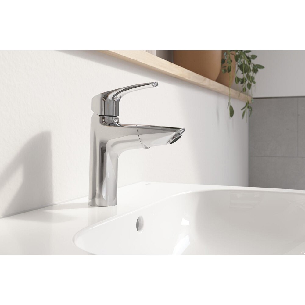 Baterie lavoar GROHE Eurosmart 23976003, marimea M, dus extractabil, alama, crom