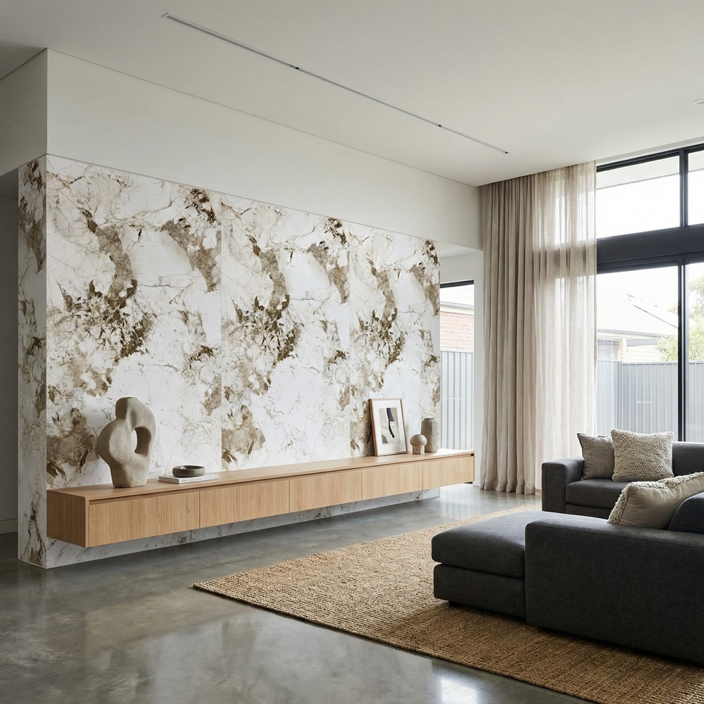 Panou decorativ IMPERIAL MARBLE SW215, WPC, 120 x 278 cm, bej