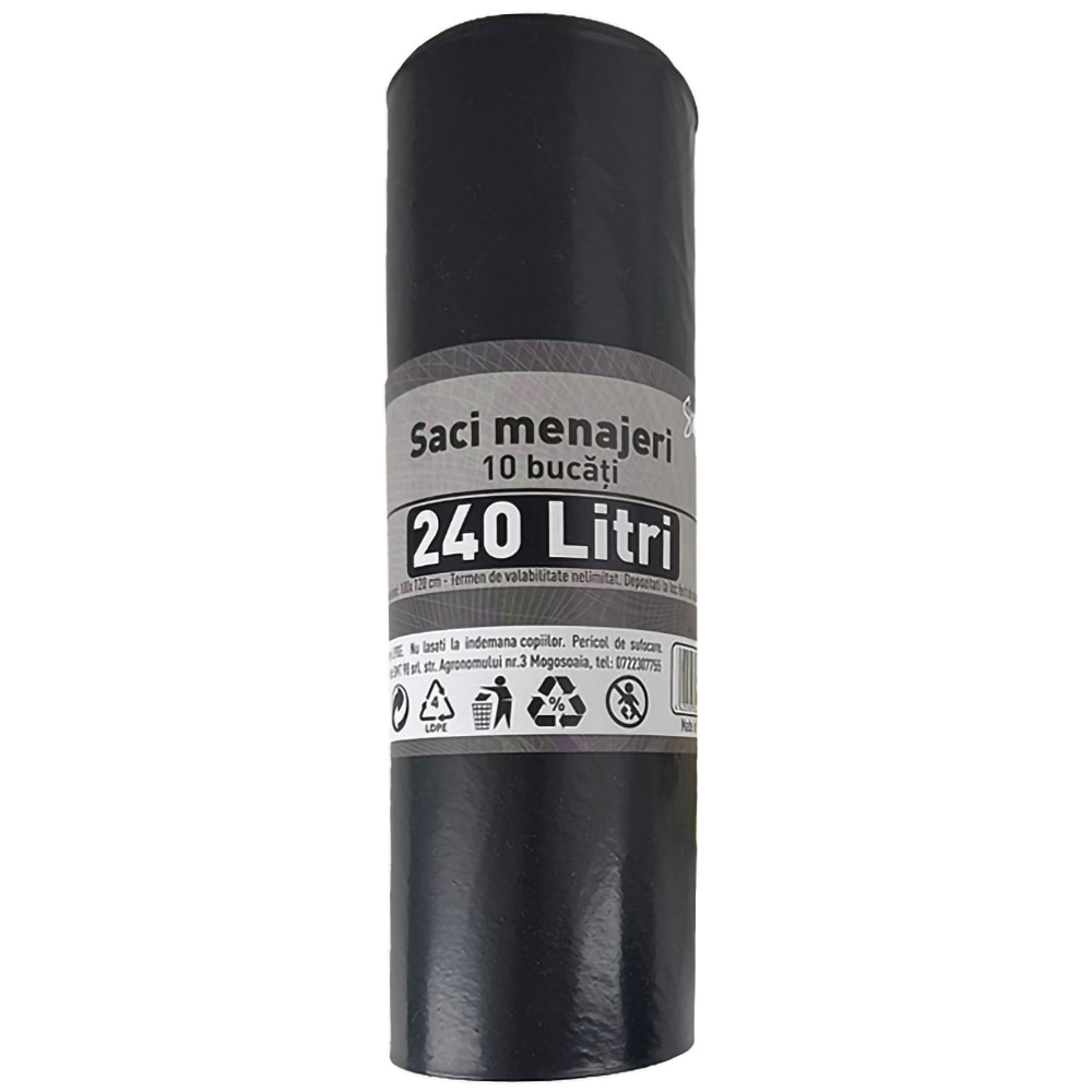 Saci menajeri SMT 240N1, 240 l, 10 bucati/rola