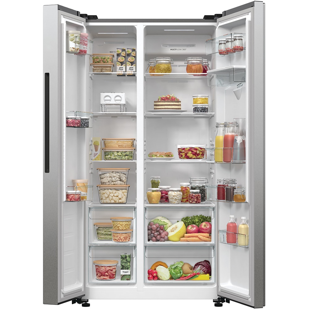 Side by Side GORENJE NRR9185DAXLWD, No Frost Plus, 547 l, H 178.6 cm, Clasa D, Dozator apa, inox