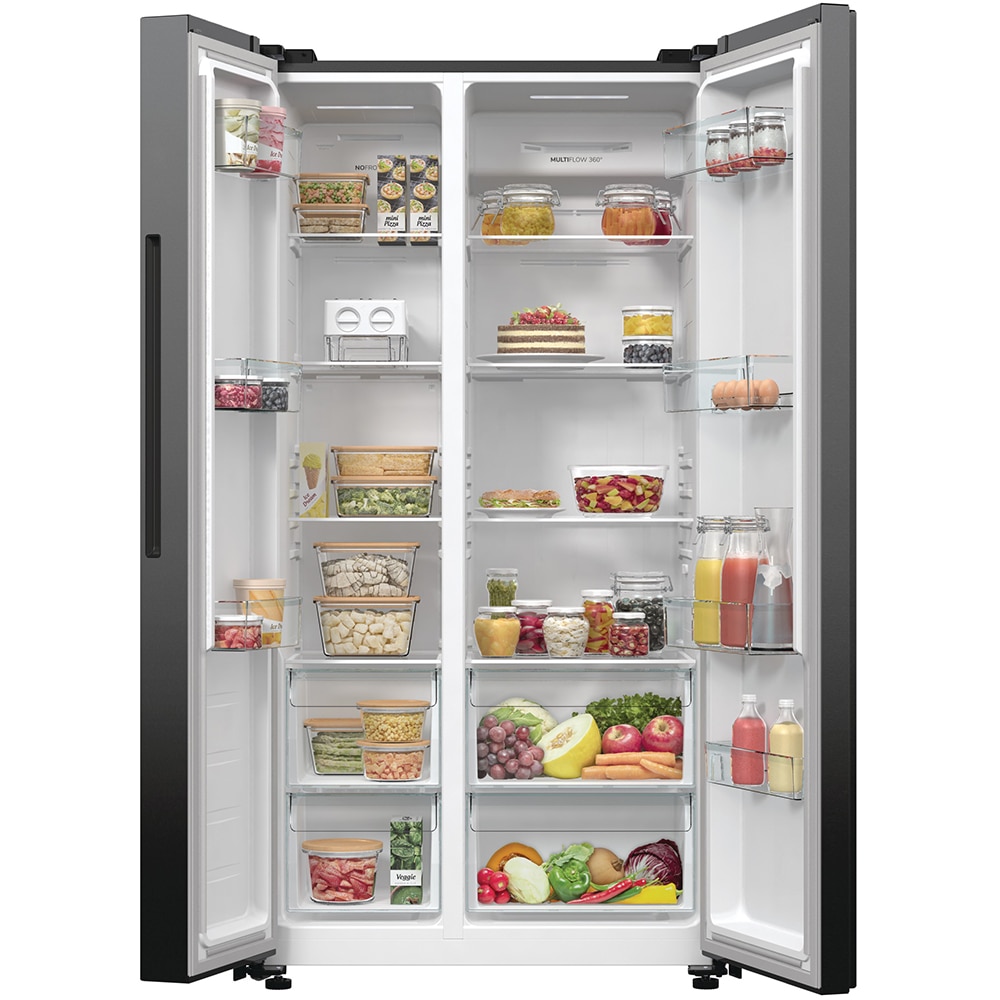 Side by Side GORENJE NRR9185EABXL, No Frost Plus, 550 l, H 178.6 cm, Clasa E, dark inox