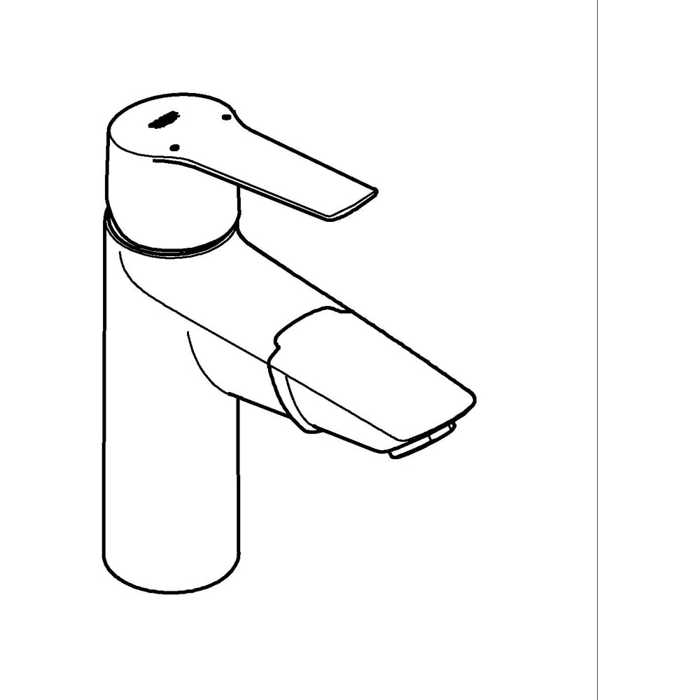 Baterie lavoar GROHE Start 24205003, marimea M, dus extractabil, alama, crom