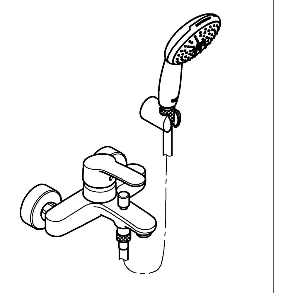 Baterie cada-dus GROHE Eurostyle Cosmo 25275002, aparenta, alama, crom