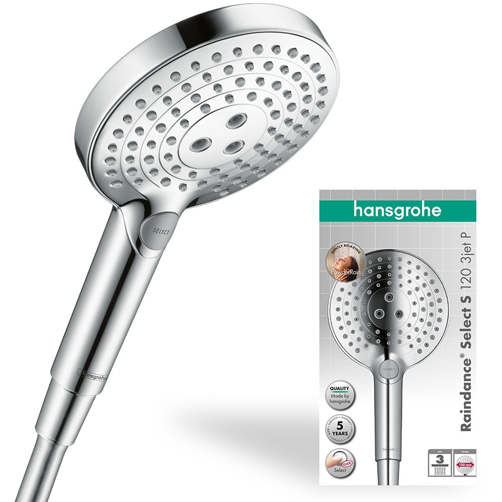 Para dus Hansgrohe Raindance Select S 120 26014000, 3 functii, crom