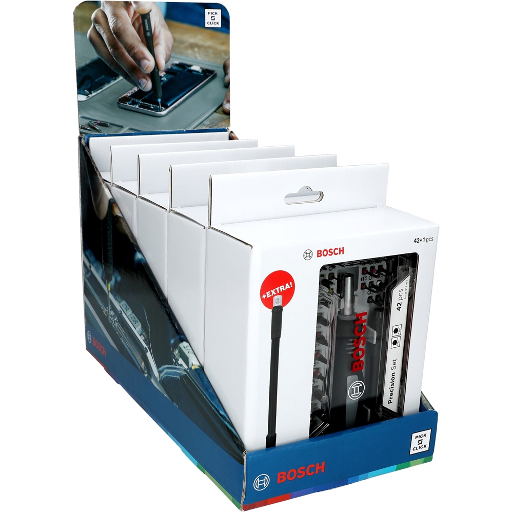 Set biti BOSCH, insurubare precizie, 43buc