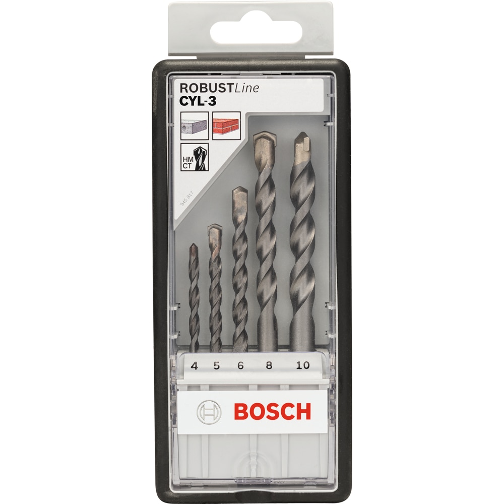 Burghiu BOSCH ROBUST, zidarie, CYL-3, 4-10 mm, 5buc