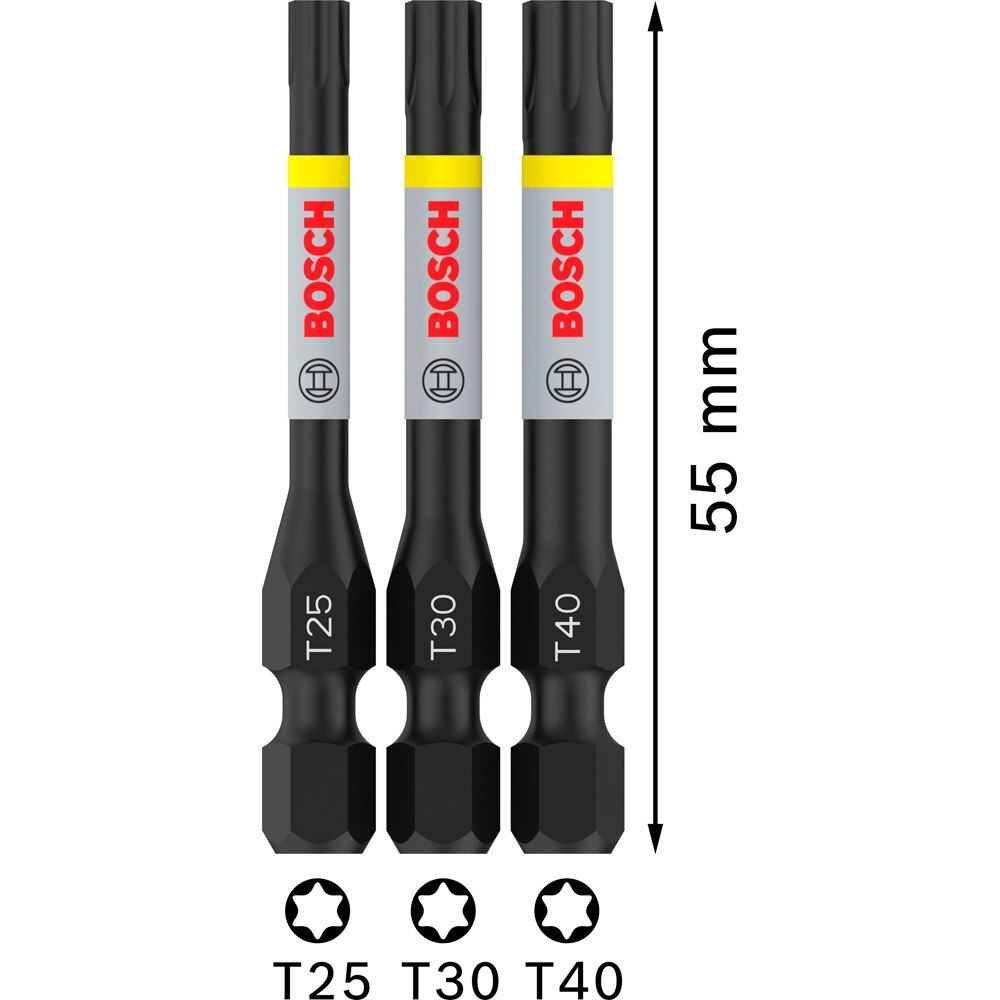 Set BOSCH PRO, 3 biti impact torx, 25/30/40
