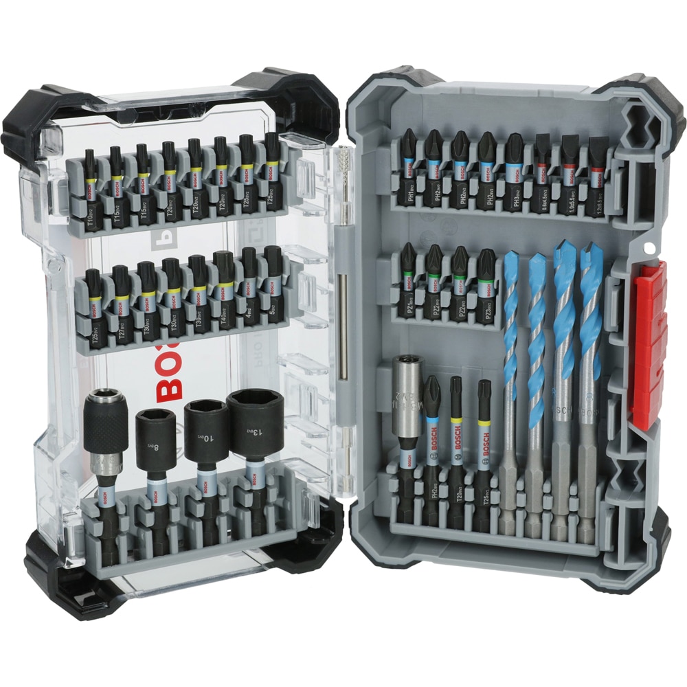 Set 40 accesorii BOSCH PRO, biti+ burghie multiconst