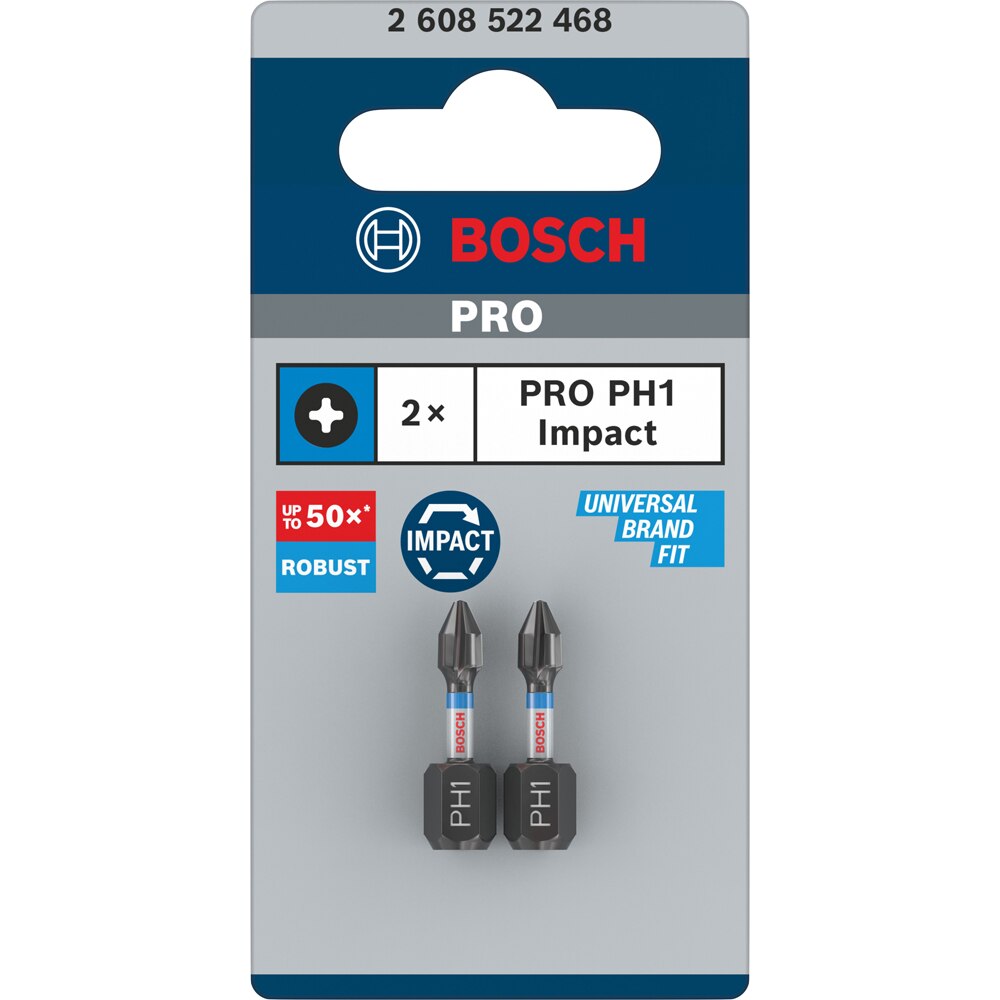 Set BOSCH PRO, 2 biti impact PH1, 25 mm
