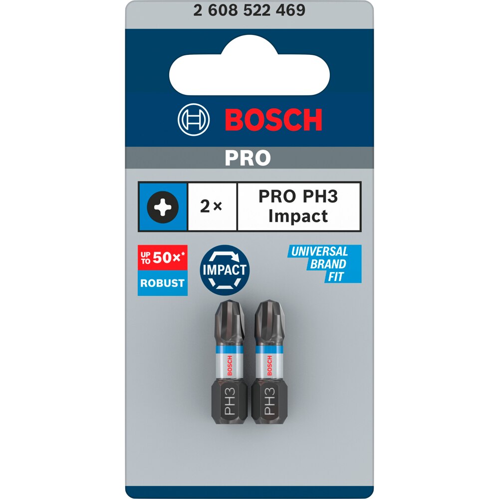 Set BOSCH PRO, 2 biti impact PH3, 25 mm