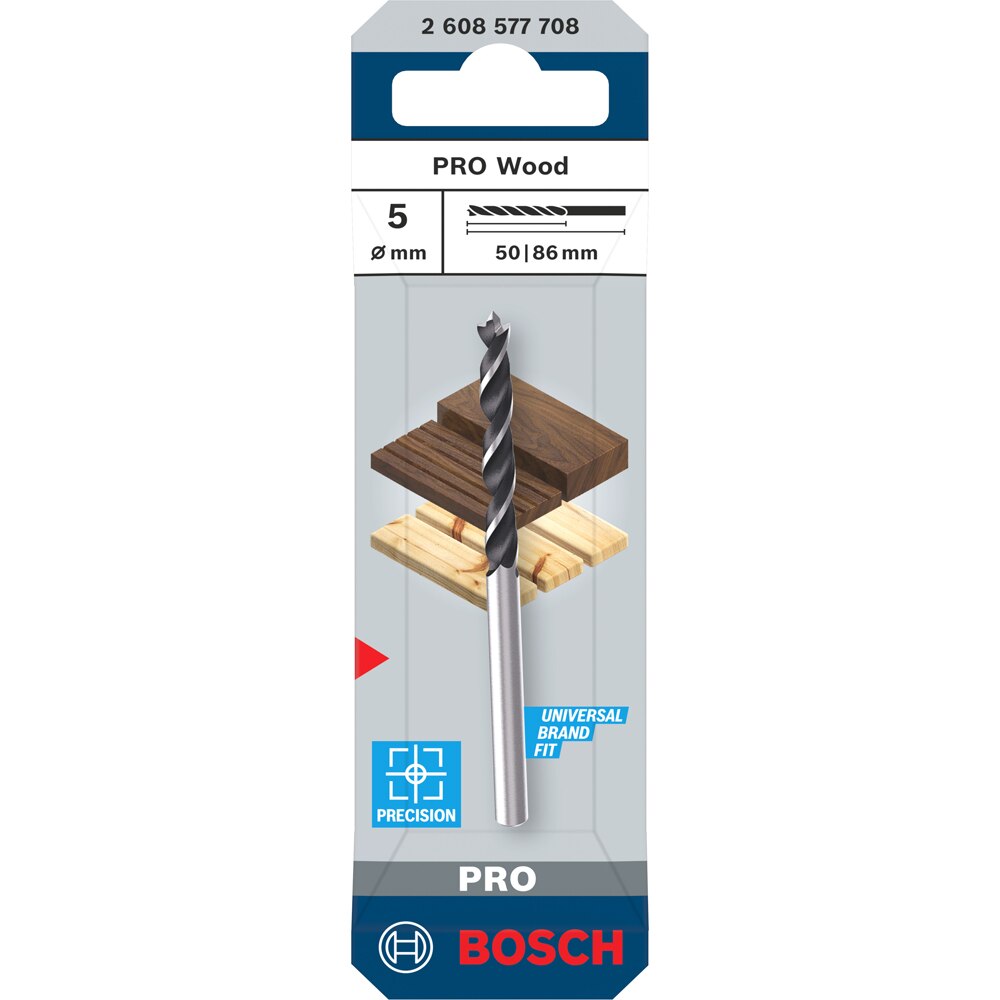 Burghiu lemn BOSCH PRO, wood, 5 mm, CYL, 1buc