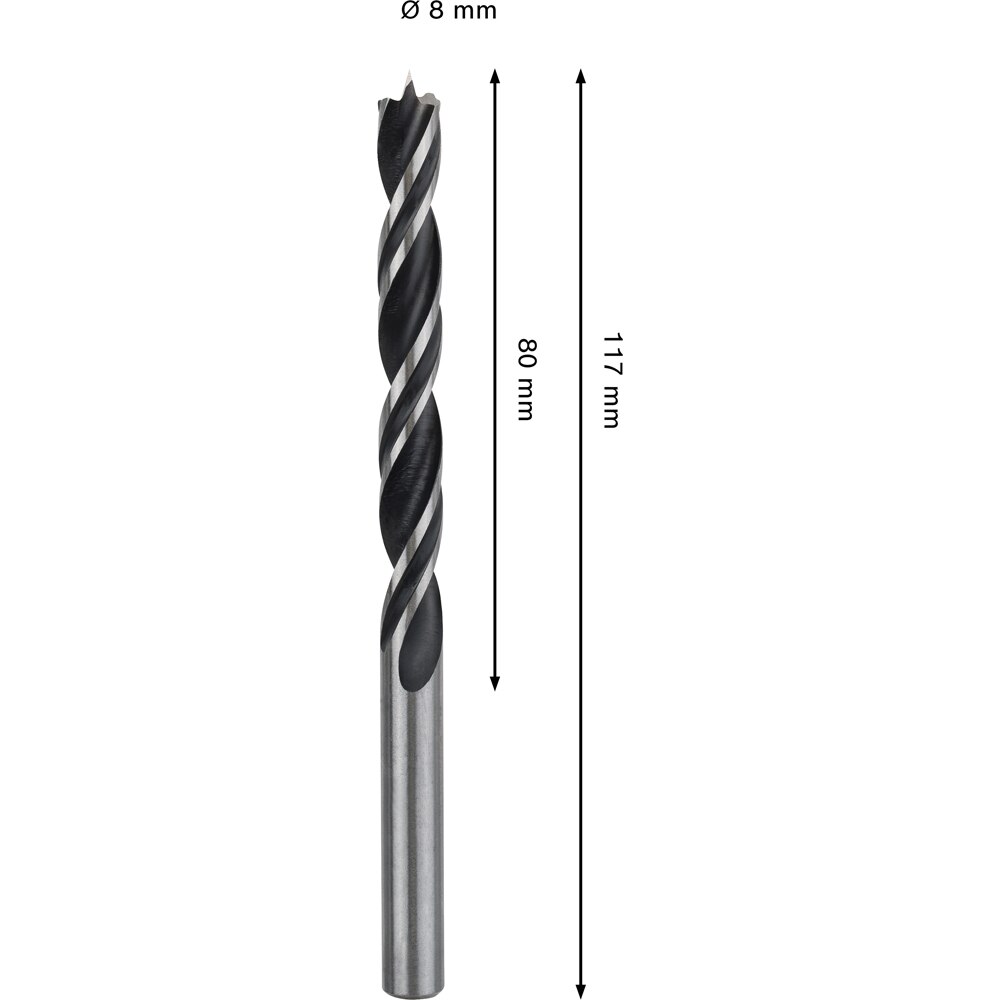 Burghiu lemn BOSCH PRO, wood, 8 mm, CYL, 1buc