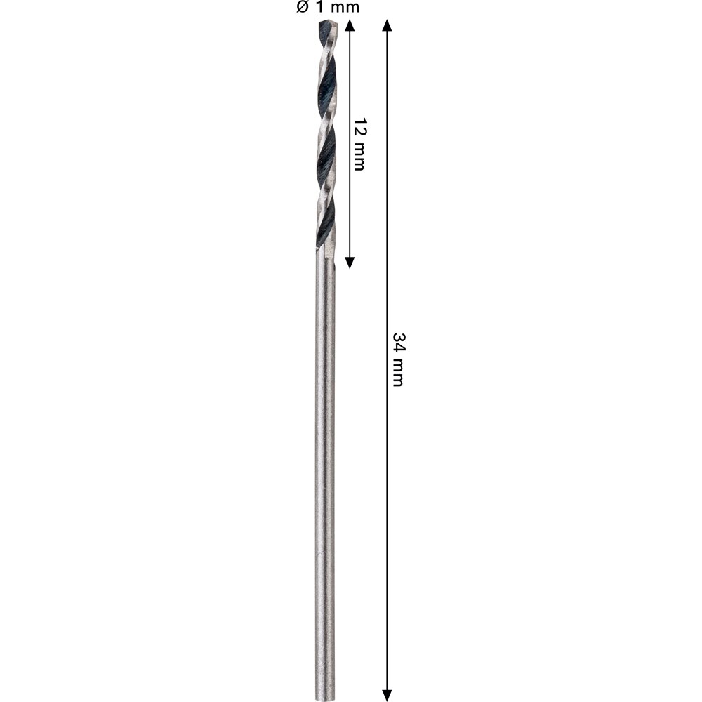 Burghiu metal BOSCH, HSS pointteq, 1mm, CYL, 2buc