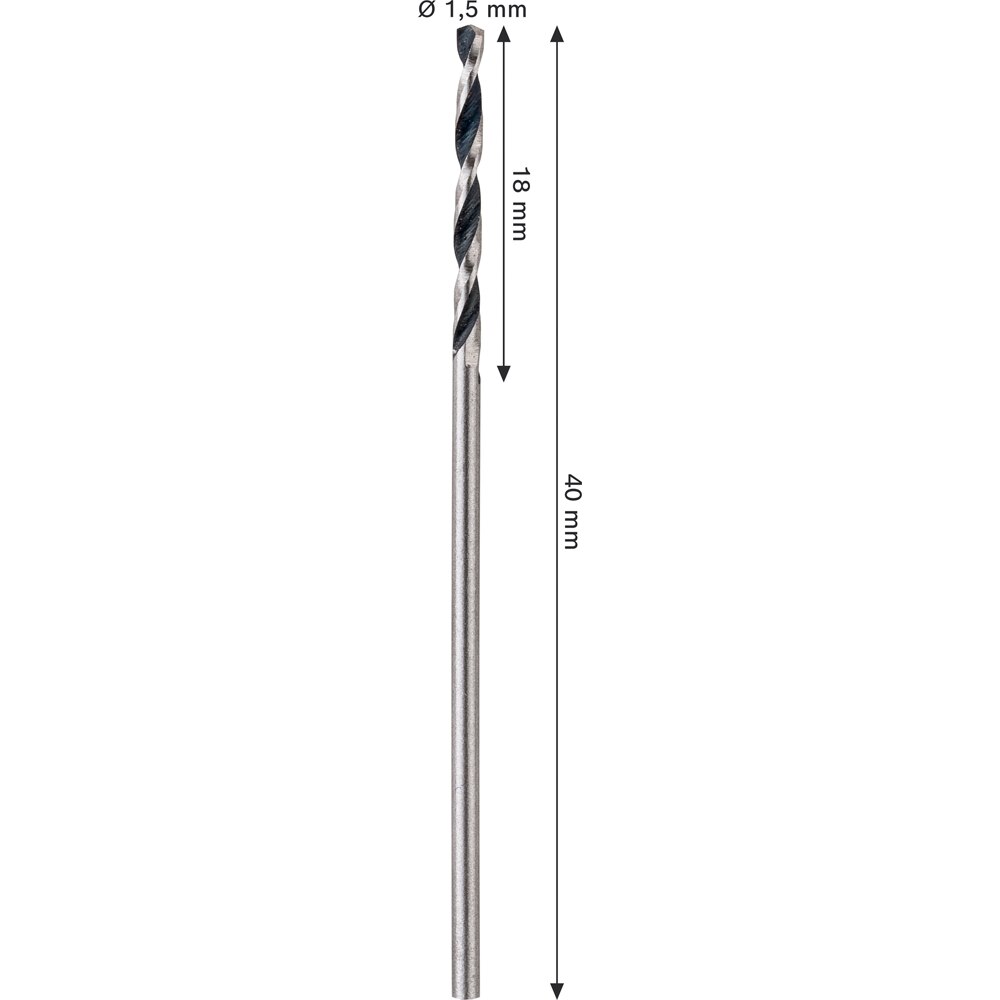 Burghiu metal BOSCH, HSS pointteq 1, 5 mm, CYL, 2buc