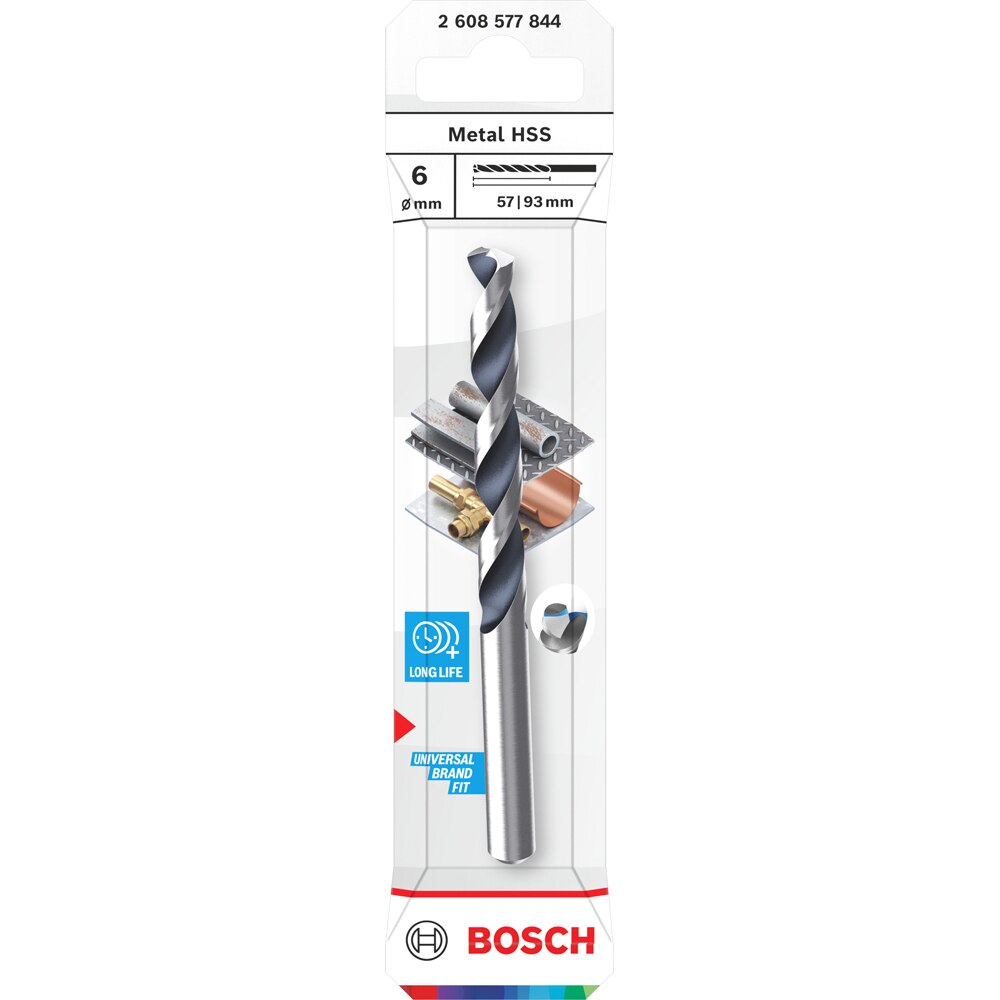 Burghiu metal BOSCH, HSS pointteq, 6 mm, CYL