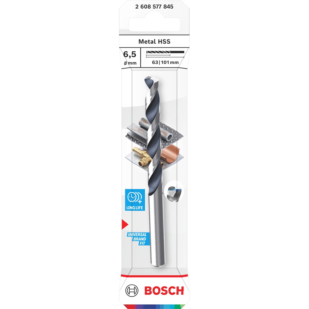 Burghiu metal BOSCH, HSS pointteq 6, 5 mm, CYL
