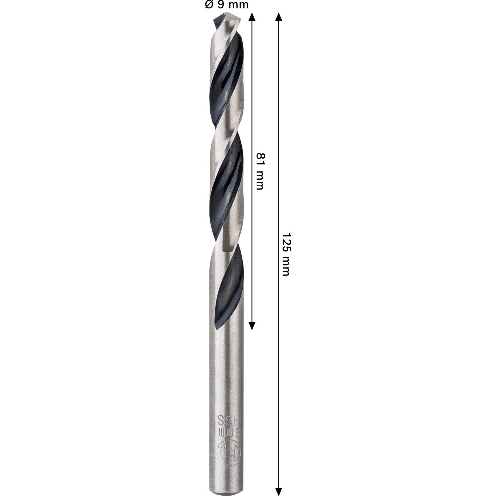 Burghiu metal BOSCH, HSS pointteq, 9 mm, CYL