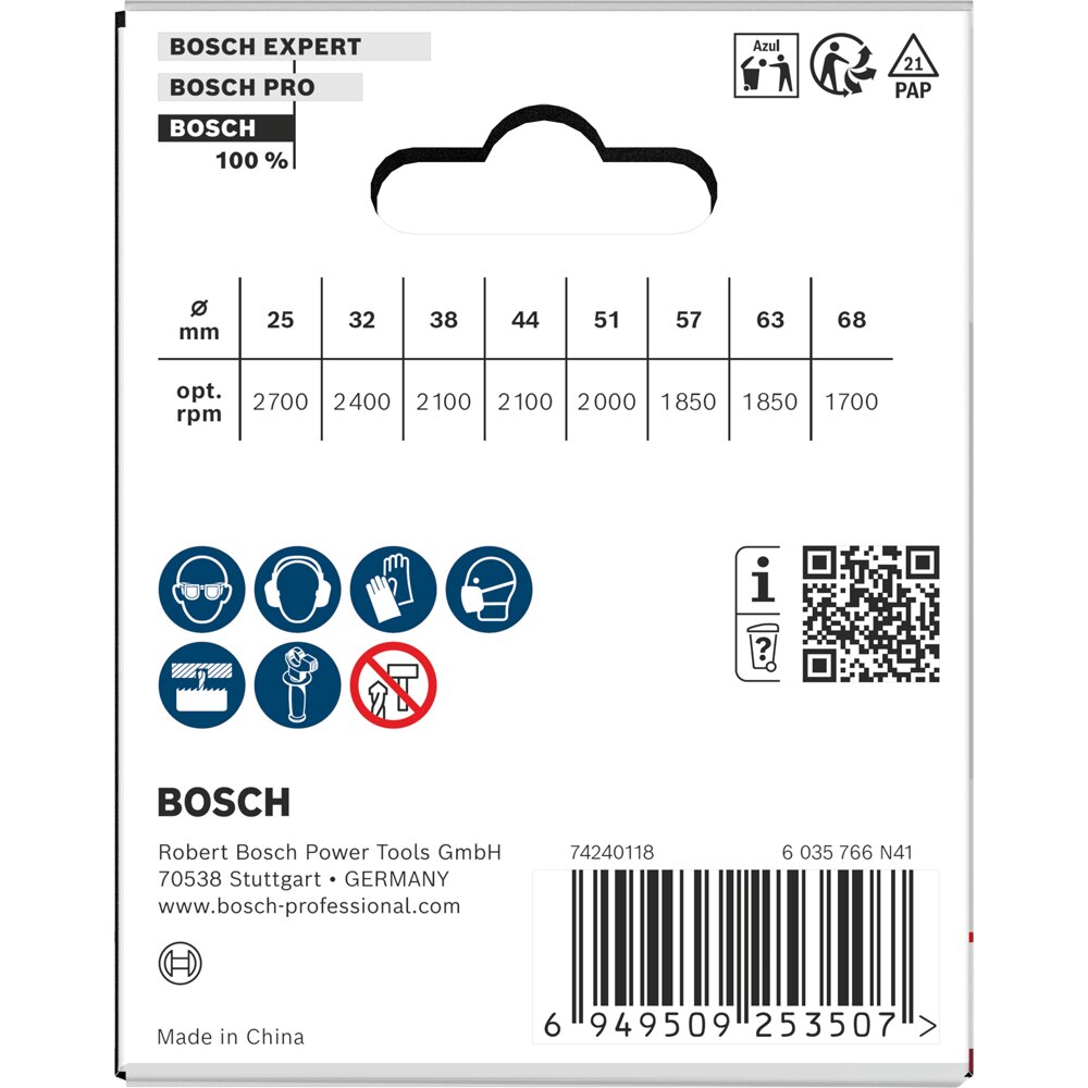 Carota BOSCH, lemn, 25/32/38/44/51/57/63/68 x 28mm