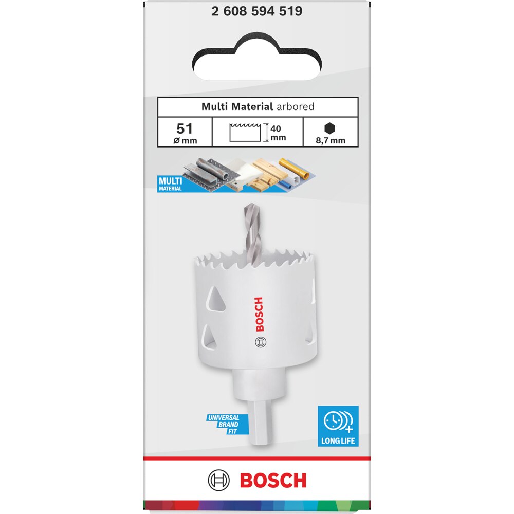 Carota multimaterial BOSCH, 51 x 40 mm