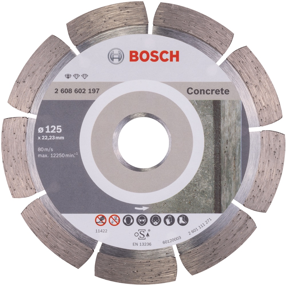 Disc diamantat BOSCH, beton, 125 x 22.23 x 1.6