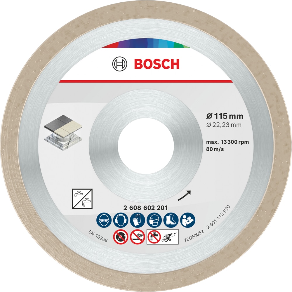 Disc diamantat BOSCH, ceramic, 115 x 22.2 x 1.6