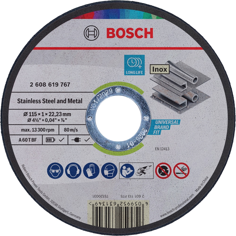 Disc taiere standard for metal, 115 x 1 x 22.23mm