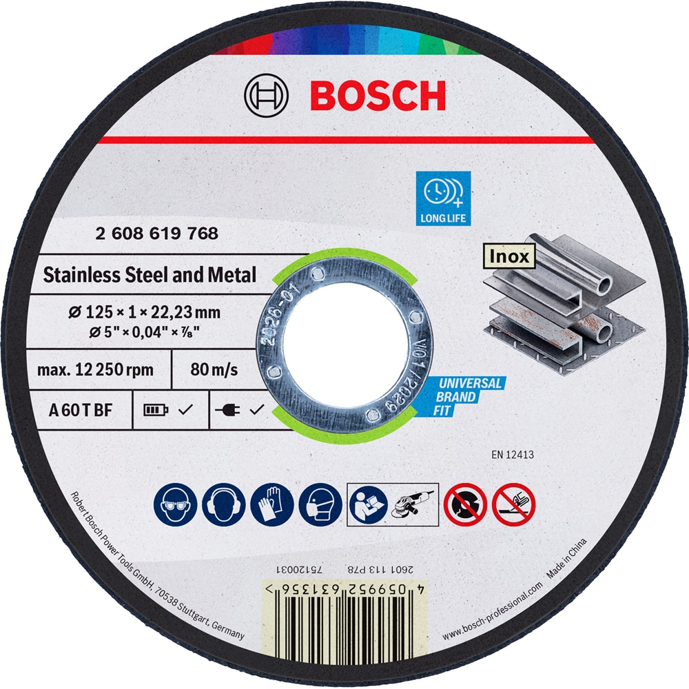Disc taiere BOSCH PRO, metal, 125 x 1 x 22.23mm