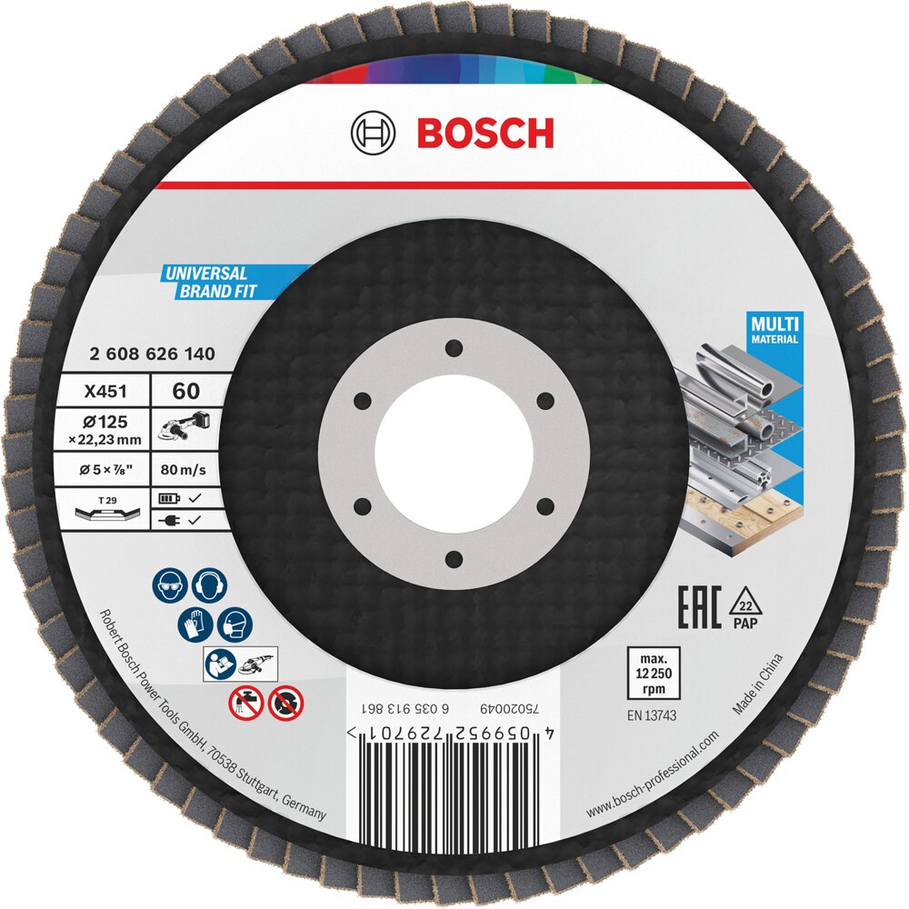 Disc lamelar BOSCH, X451 inclinat 125x22.2 mm G60