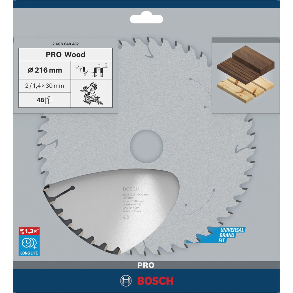 Panza circular BOSCH PRO, wood, 216 x 30 x 2 mm, T48
