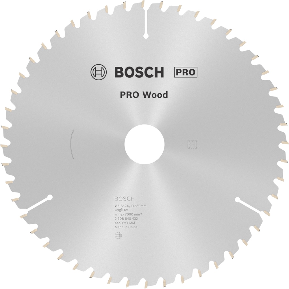 Panza circular BOSCH PRO, wood, 216 x 30 x 2 mm, T48
