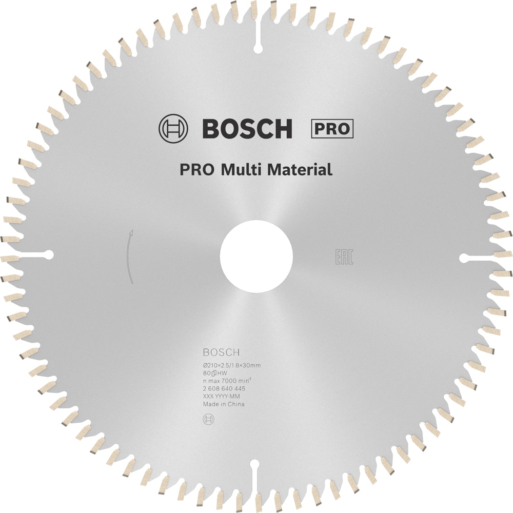 Panza circular BOSCH PRO, multimat, 210 x 30 x 2.5 mm, T80