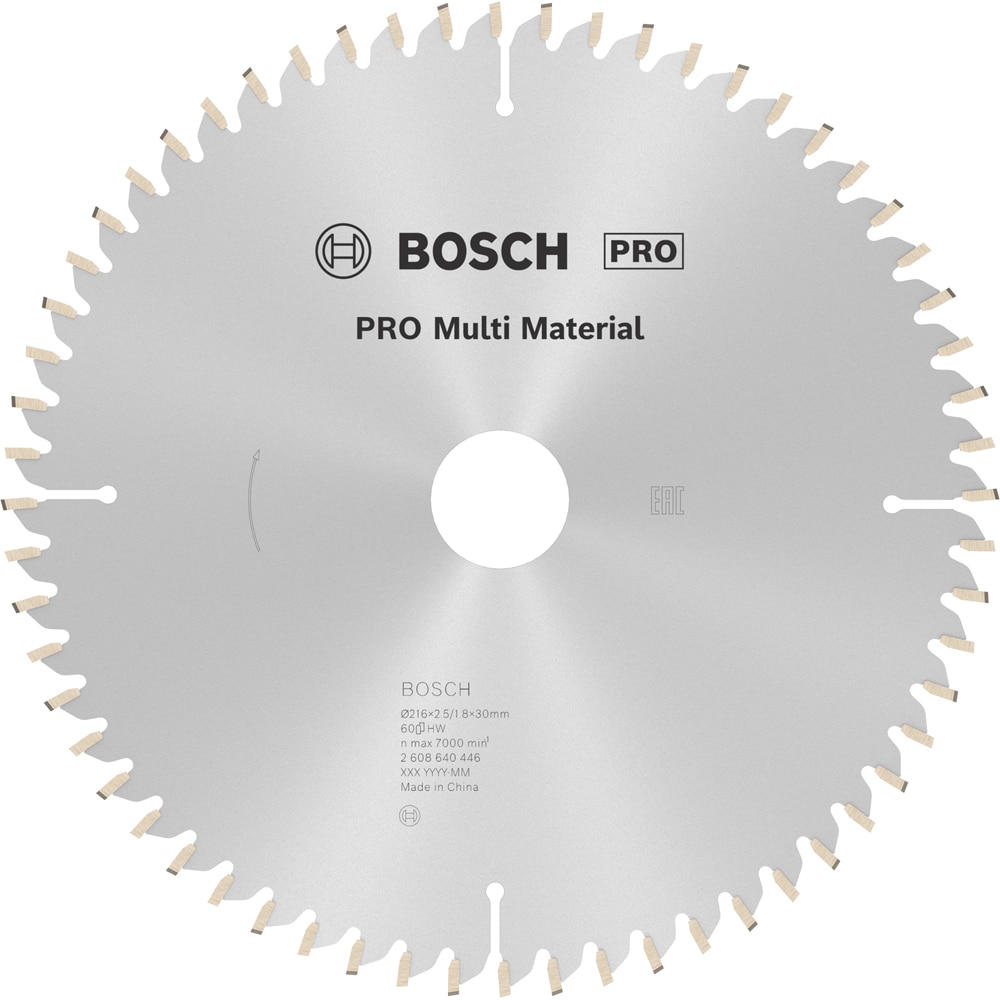 Panza circular BOSCH PRO, multimat, 216 x 30 x 2.5 mm, T60