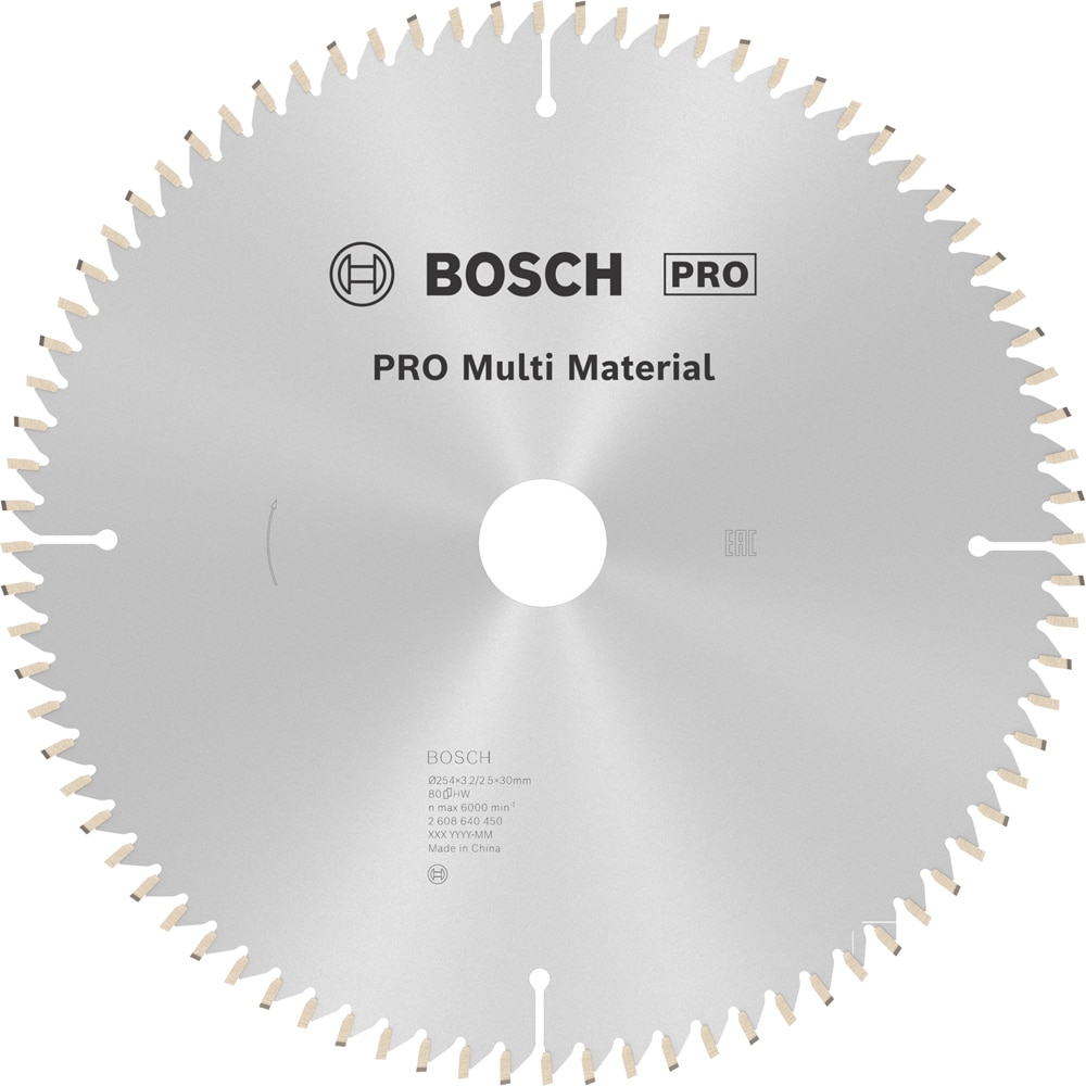 Panza circular multi BOSCH PROFESSIONAL, 254x30x3.2mm T80