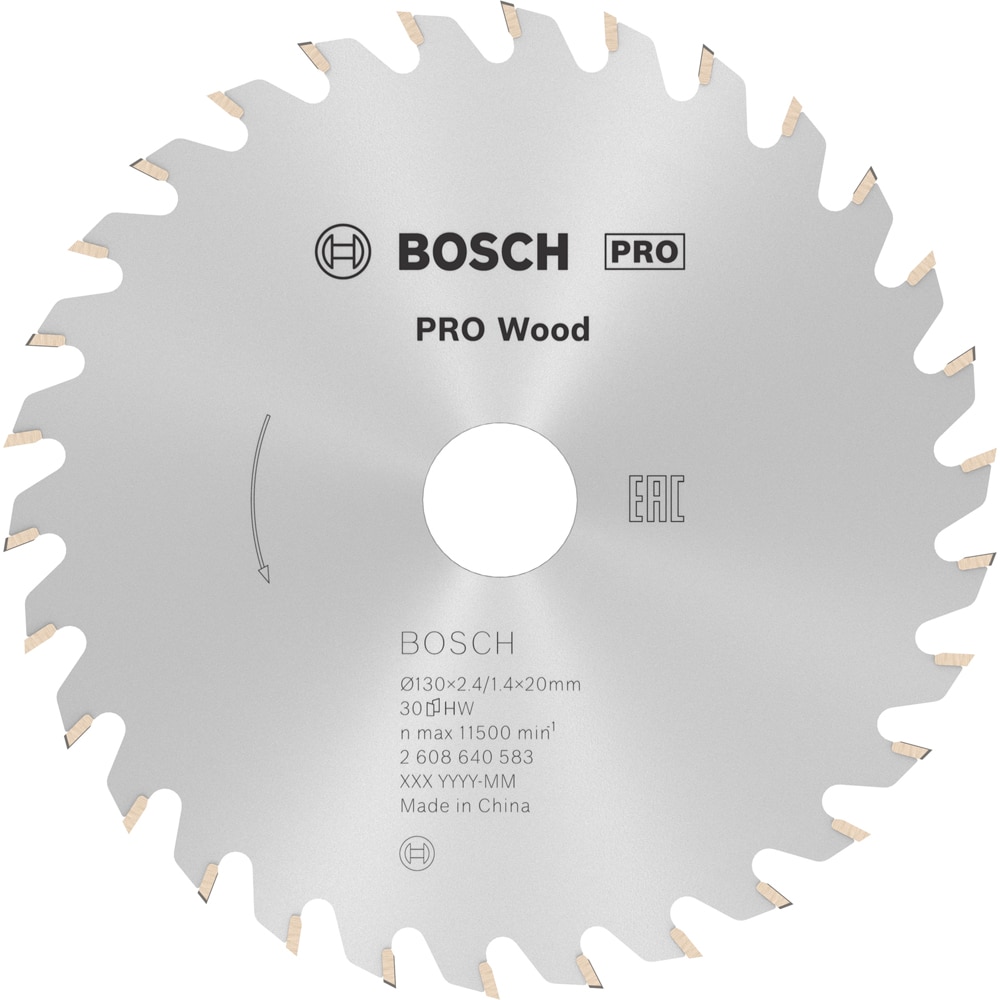 Panza circular BOSCH PRO, wood, 130 x 20, T30