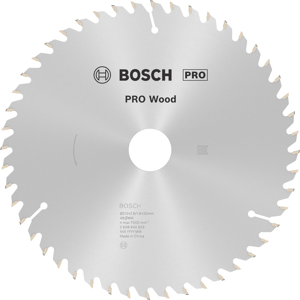 Panza circular BOSCH, wood, 210 x 30 x 2.8 mm, T48