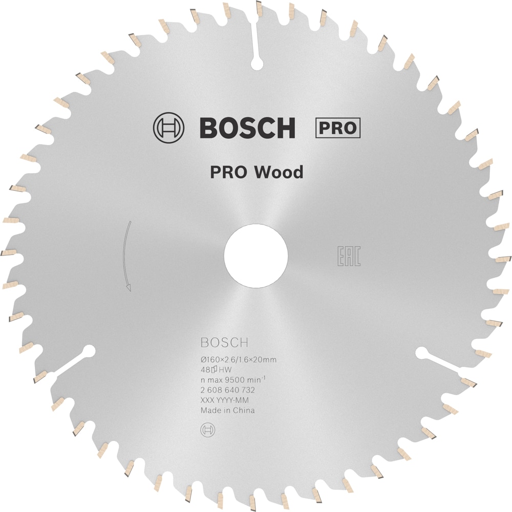 Panza circular BOSCH PRO, wood, 160 x 20, T48