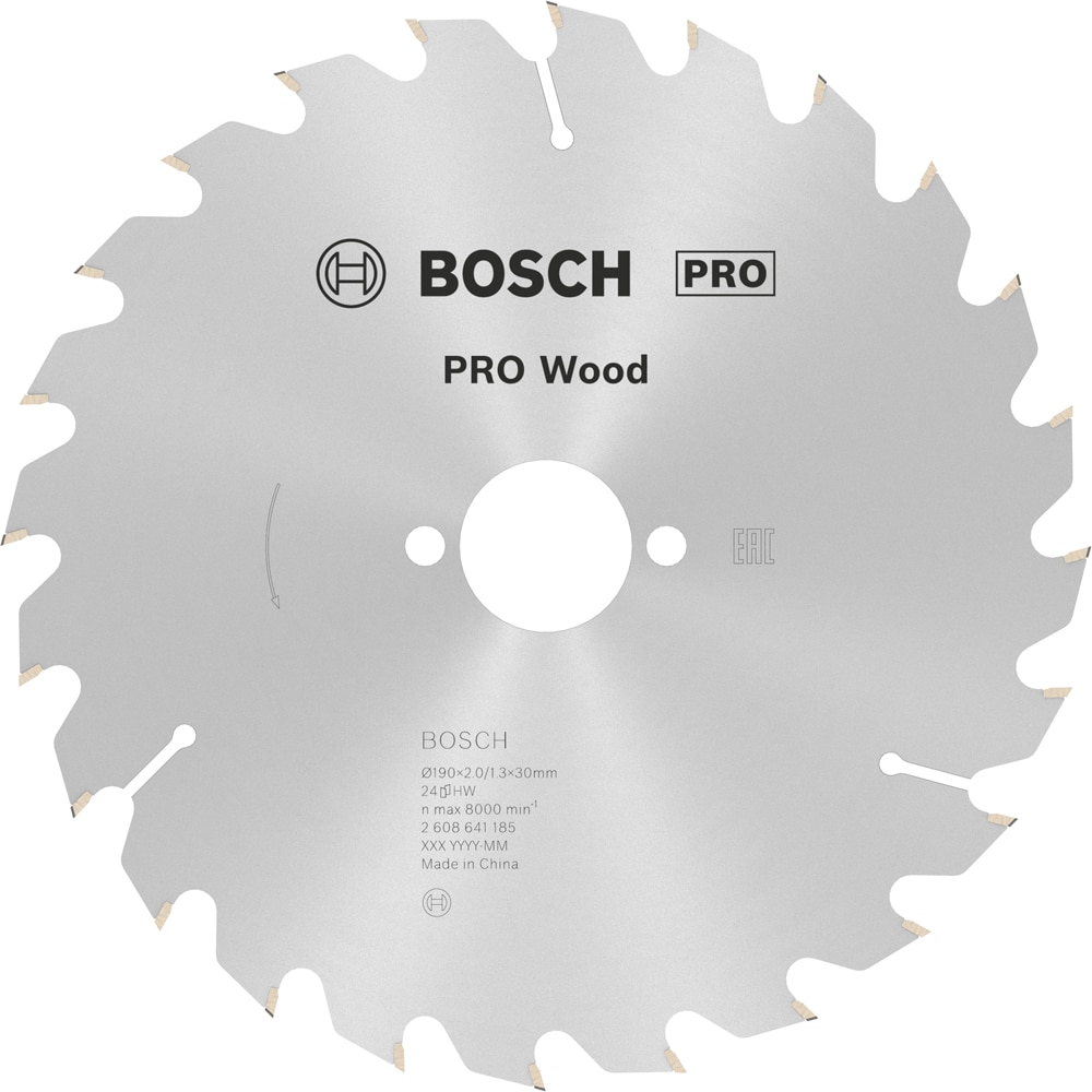 Panza circular BOSCH PRO, wood, 190 x 30 x 2 mm, T24