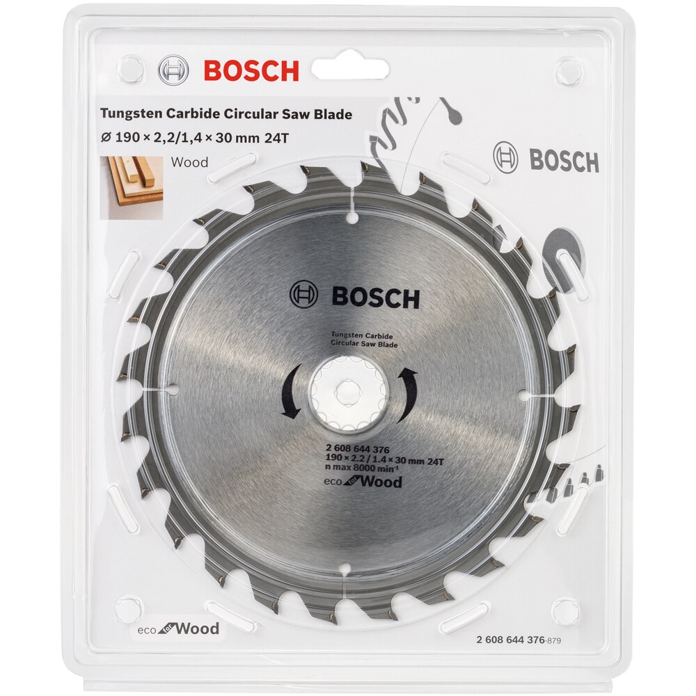 Panza circular BOSCH, wood, 190 x 30 x 2.2 mm, 24T