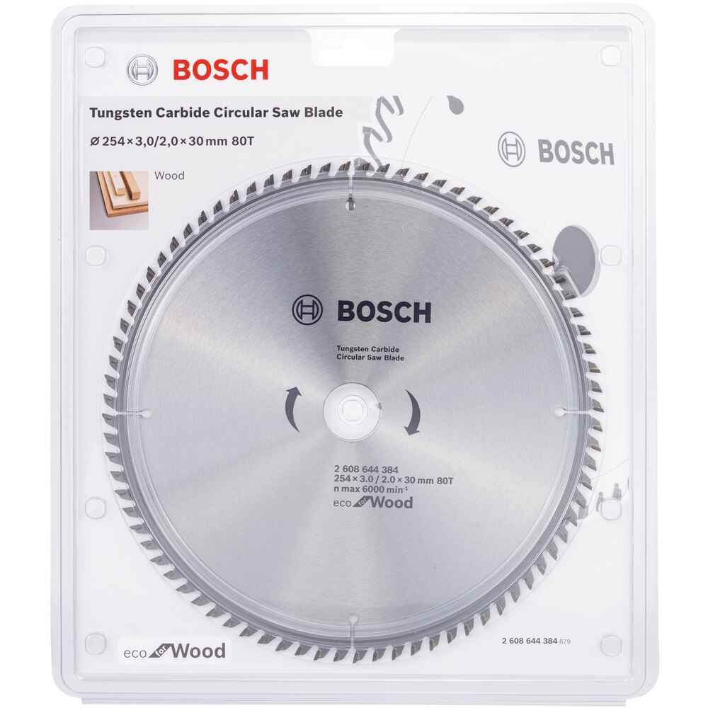 Panza circular BOSCH, wood, 254 x 30 x 3 mm, 80T