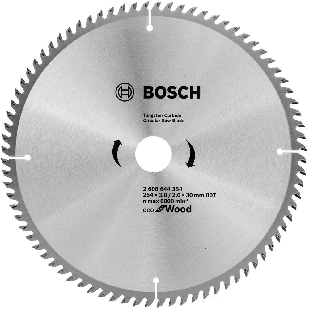 Panza circular BOSCH, wood, 254 x 30 x 3 mm, 80T