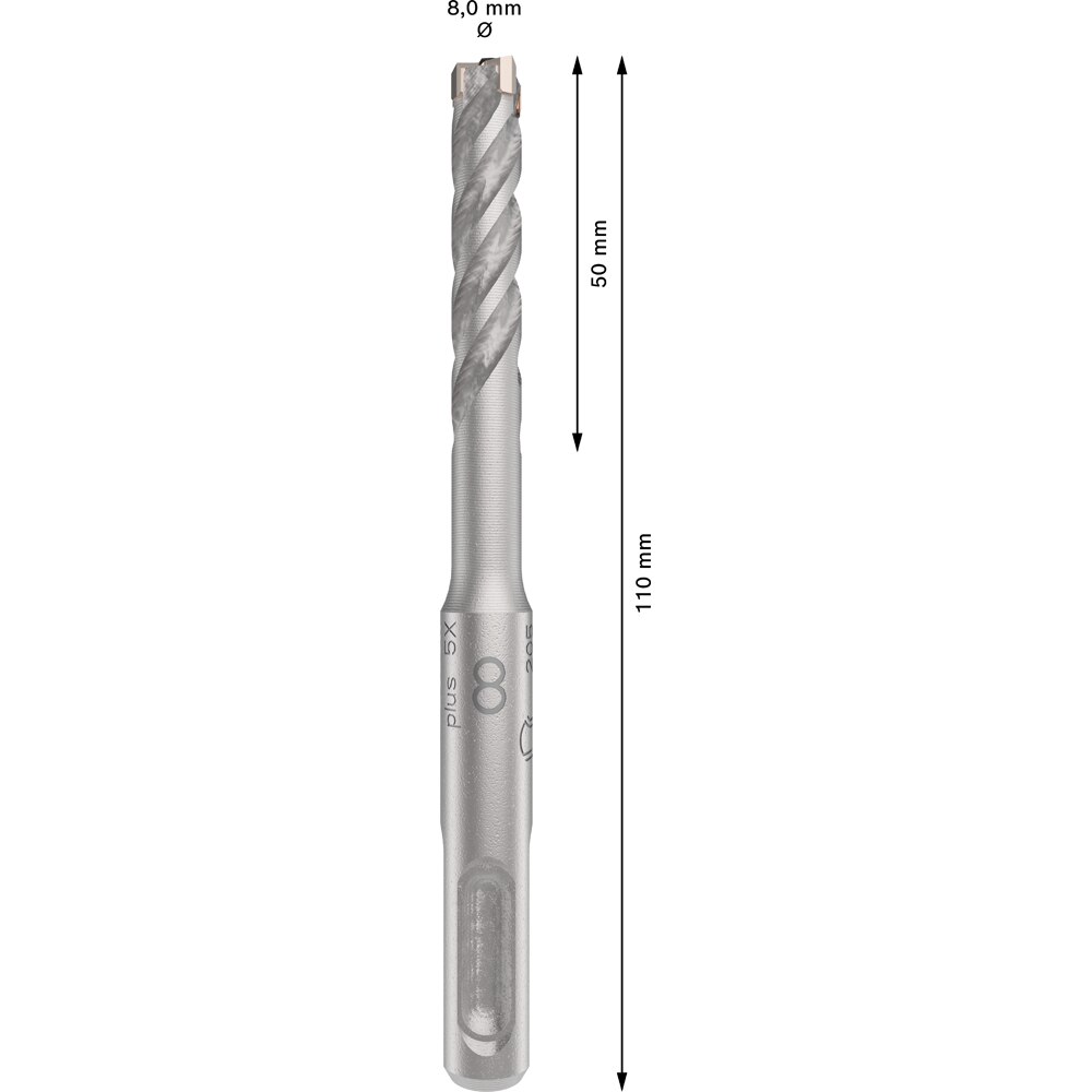 Burghiu BOSCH PROFESSIONAL, beton SDSPlus-5X 8x50x110 mm