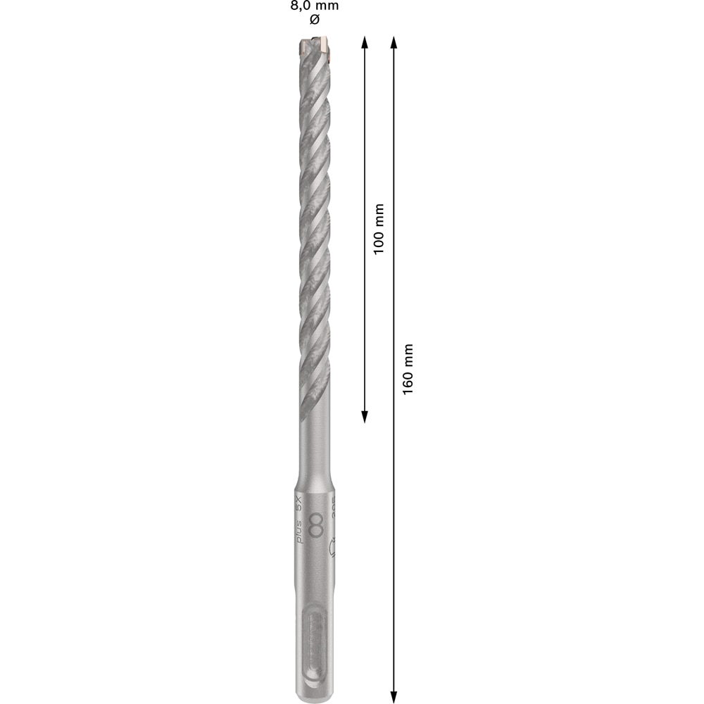 Burghiu BOSCH PROFESSIONAL, beton SDSPlus-5X 8x100x160 mm