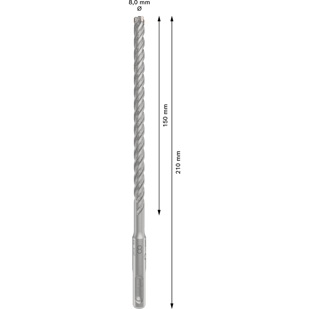 Burghiu BOSCH PROFESSIONAL, beton SDSPlus-5X 8x150x210 mm