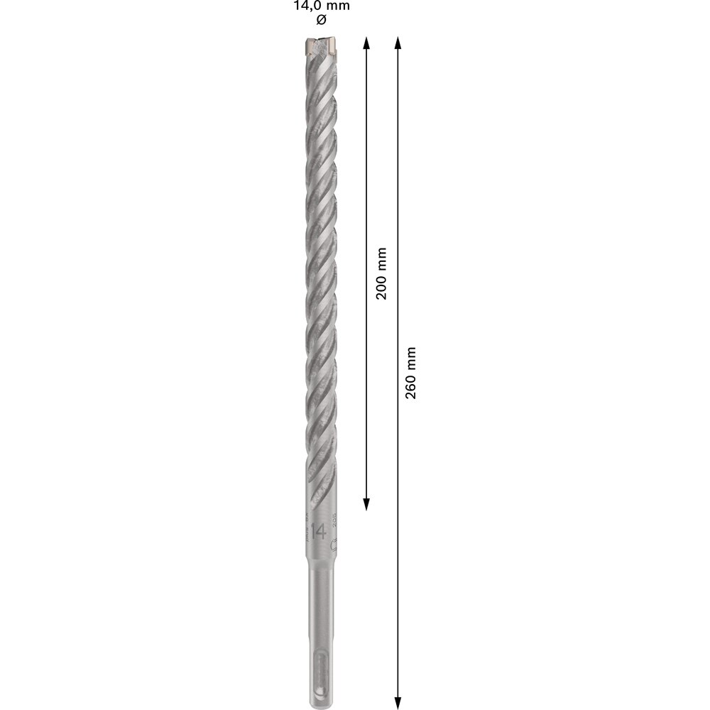 Burghiu BOSCH PROFESSIONAL, beton SDSPlus-5X 14x200x260 mm