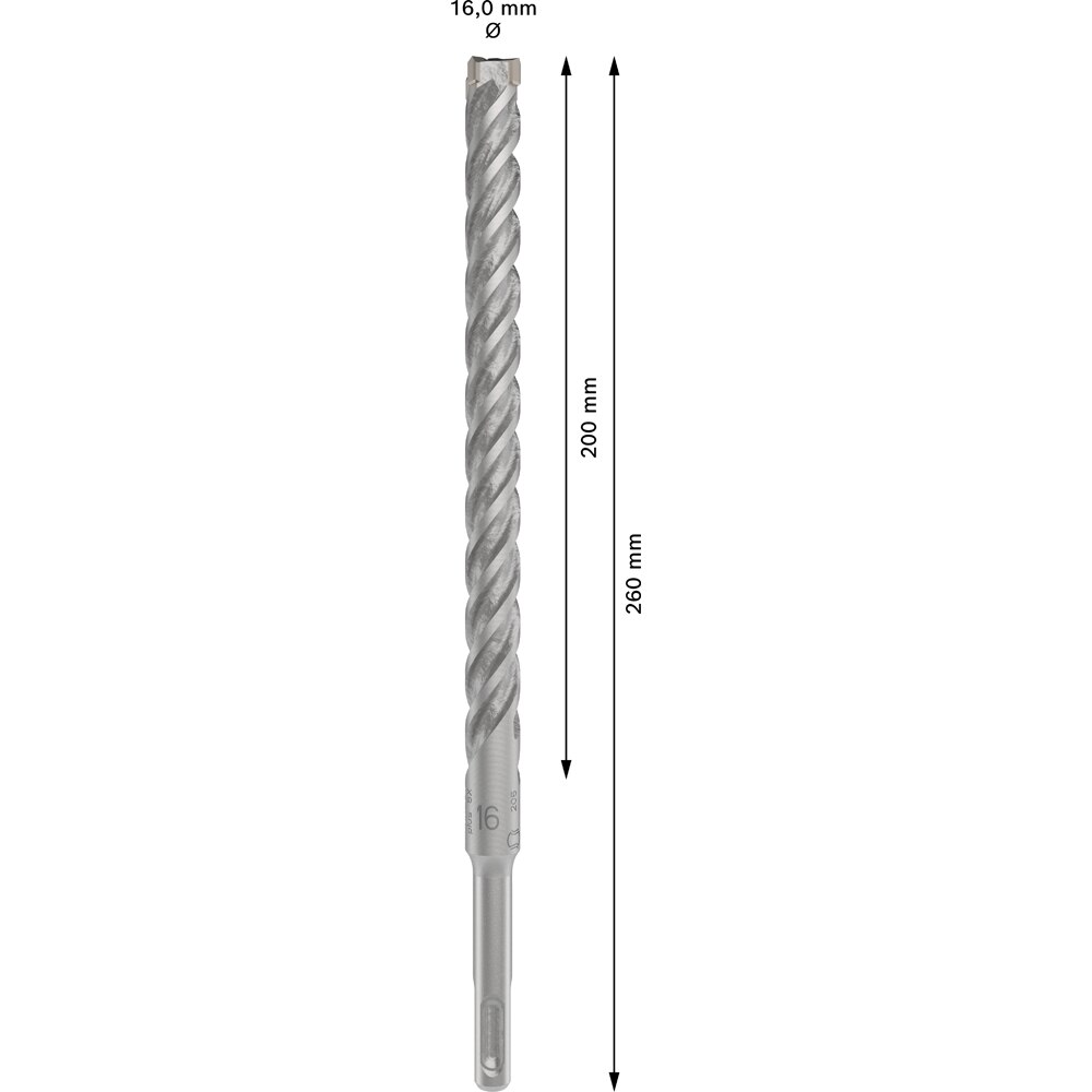 Burghiu BOSCH PROFESSIONAL, beton SDSPlus-5X 16x200x260 mm