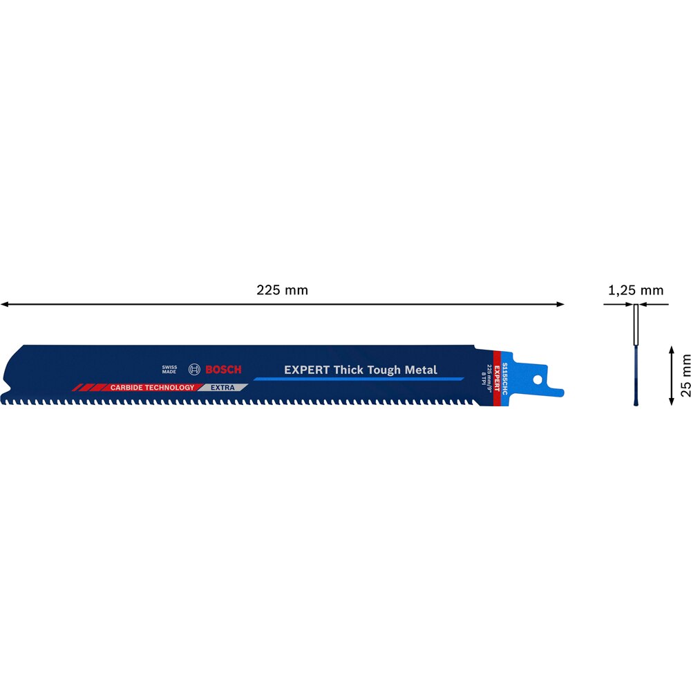 Panza ferastrau sabie BOSCH PRO, EXPERT, 225 x 25 x 1.2mm