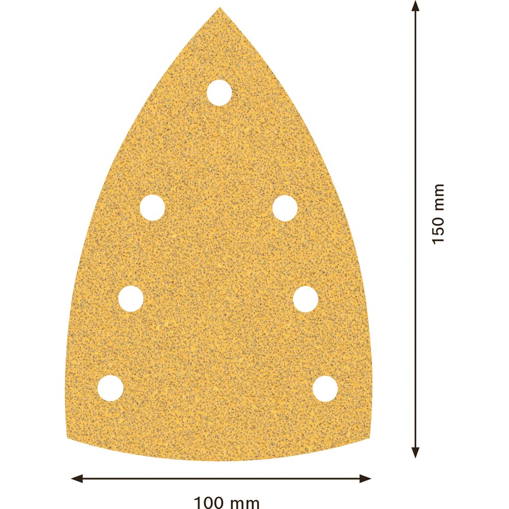 Foaie abraziva delta BOSCH PRO, EXPERT, 100 x 150, G60