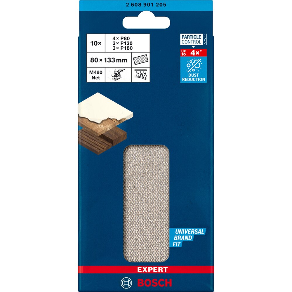Foi abrazive delta BOSCH PRO, EXPERT, 80 x 133 mixt, 10buc